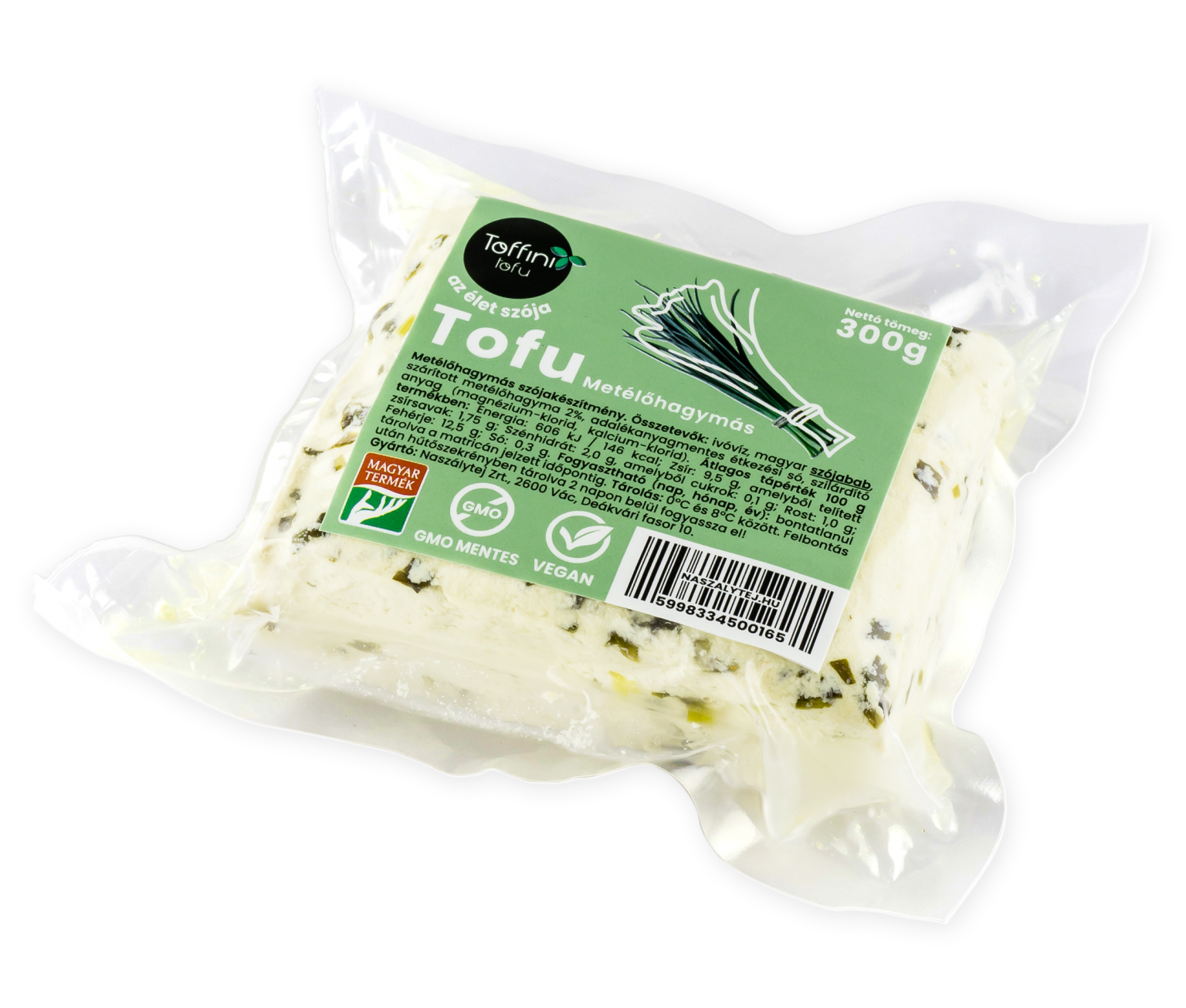 Toffini tofu metélőhagymás zacskós 300g